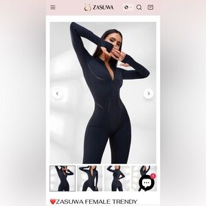 Zasuwa Black Long-Sleeve Jumpsuit